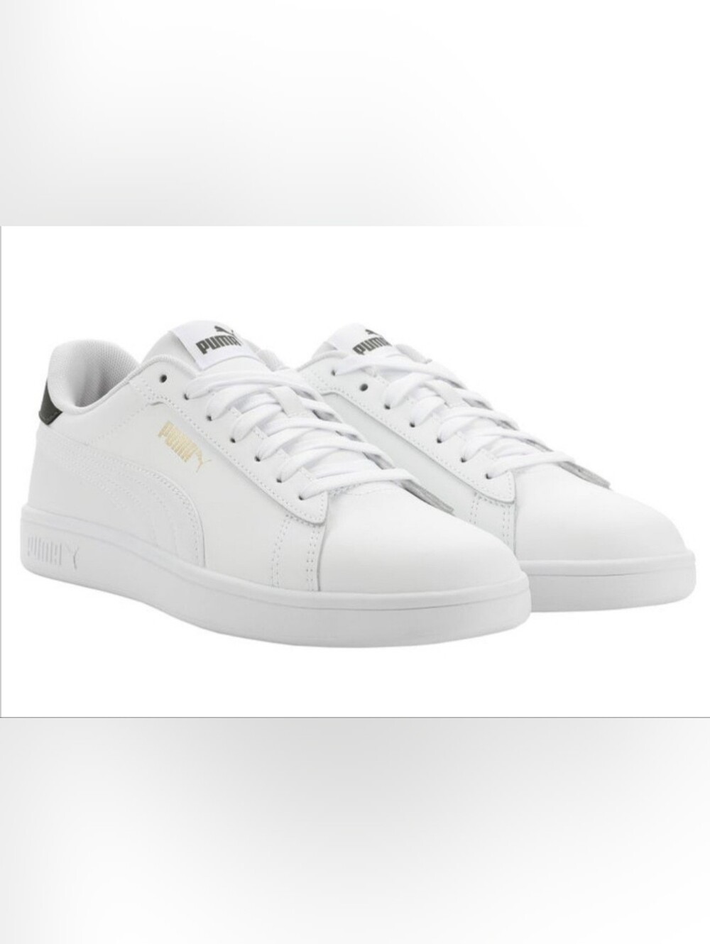 PUMA ACE COURT LACE UP MEN'S SNEAKERS COLOR WHITE